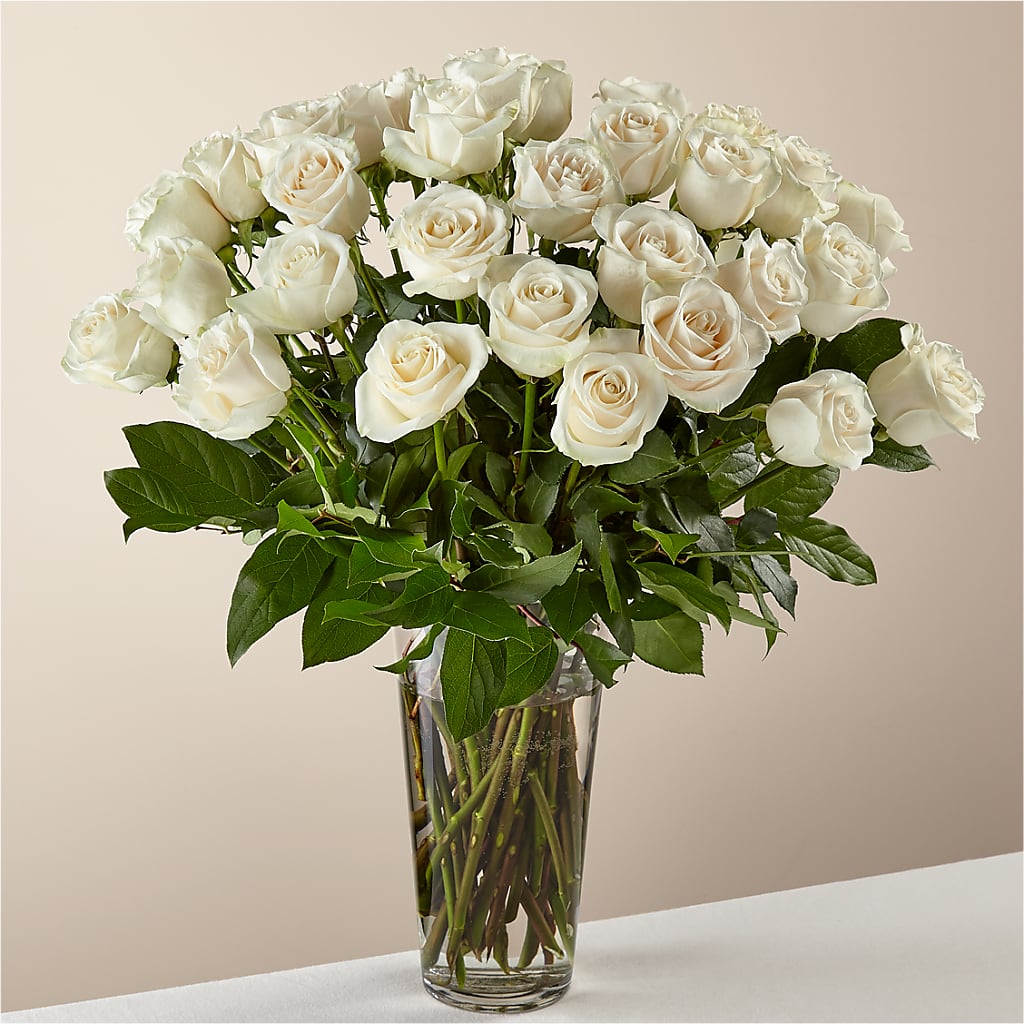 Long Stem White Rose Bouquet – Attitudes-n-designs, Houma LA