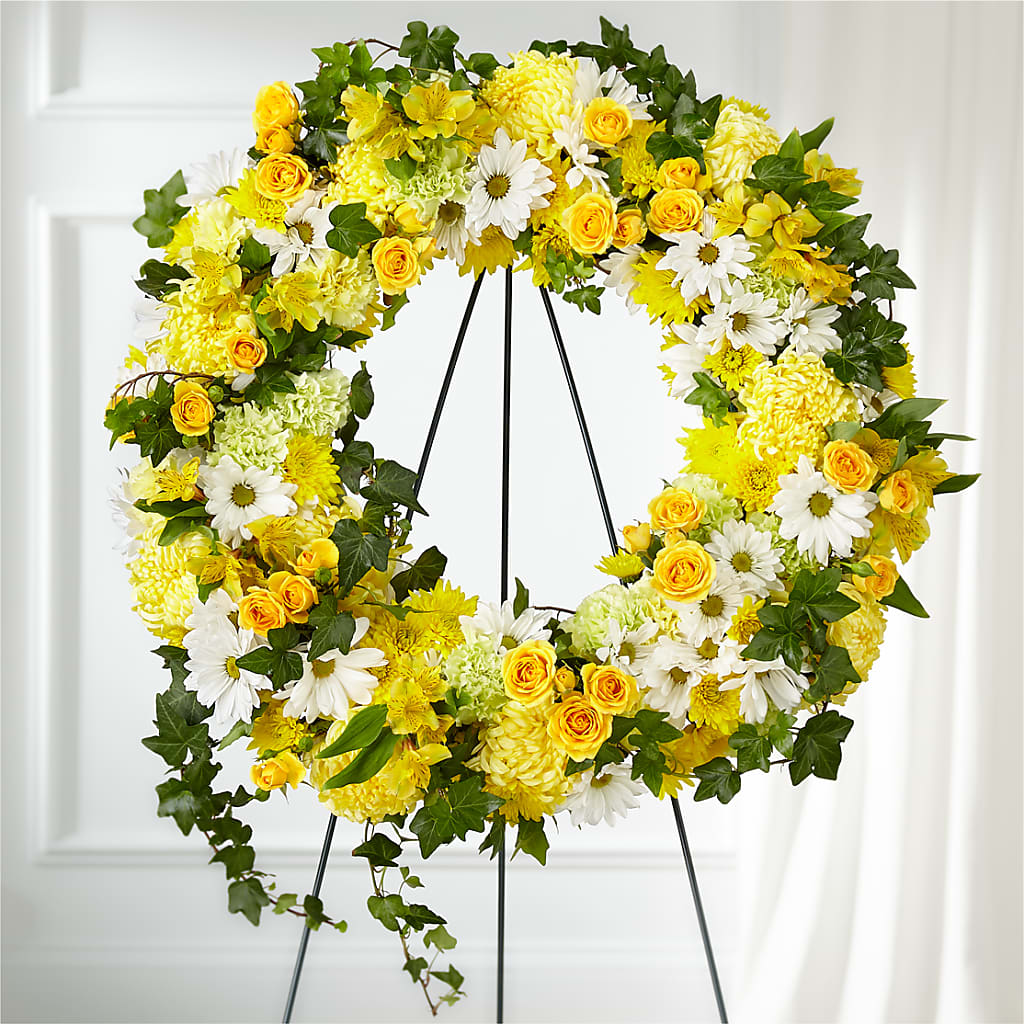 Golden Remembrance Wreath – Attitudes-n-designs, Houma LA