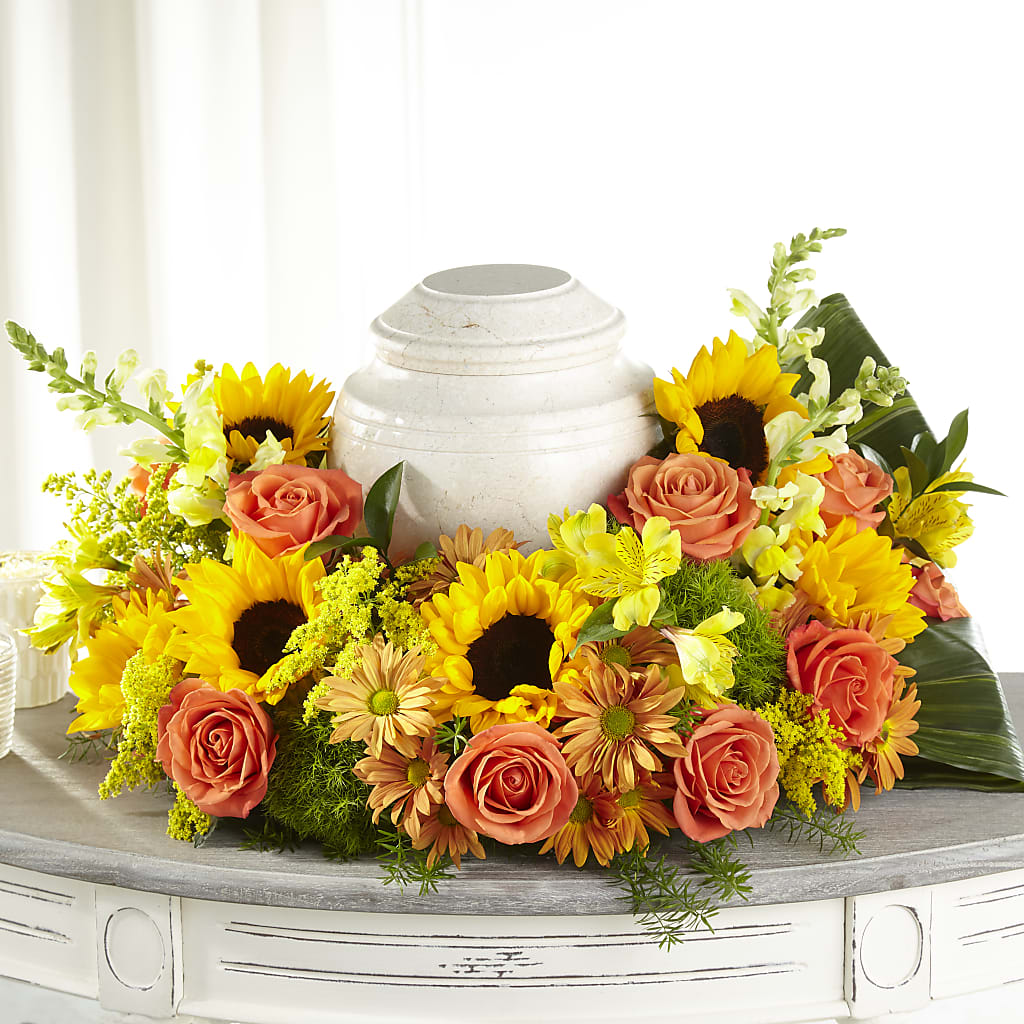 Faithful Sunflower Cremation Adornment – Attitudes-n-designs, Houma LA