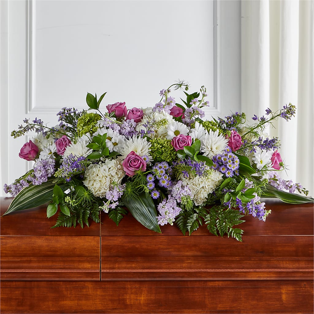 Meadows of Serenity Casket Spray – Attitudes-n-designs, Houma LA