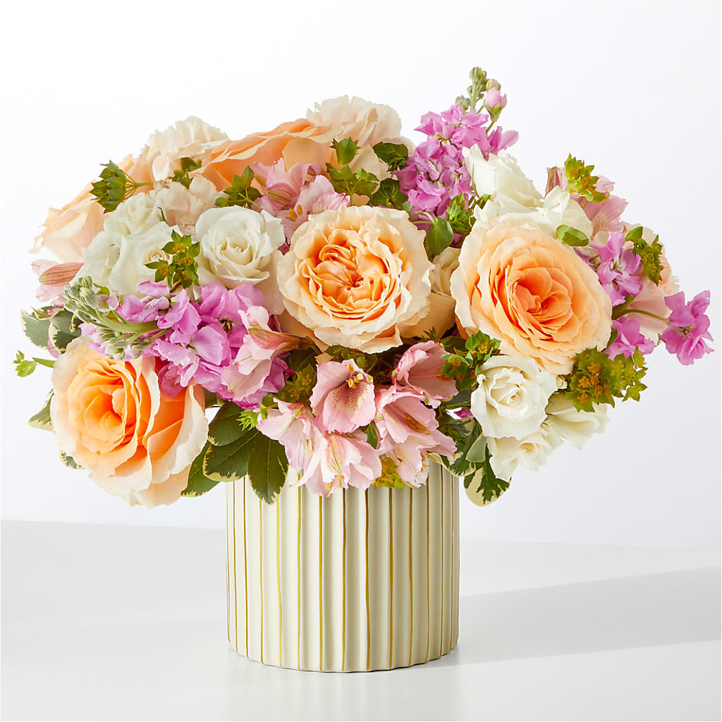 Paradise Bouquet with Ivory Vase – Attitudes-n-designs, Houma LA