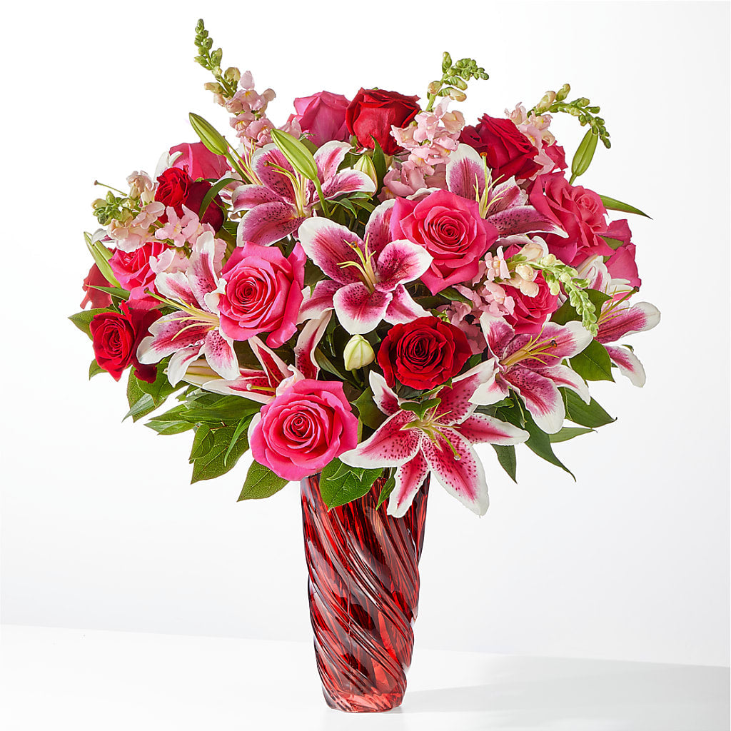 Always You Bouquet with Luxe Swirl Vase – Attitudes-n-designs, Houma LA