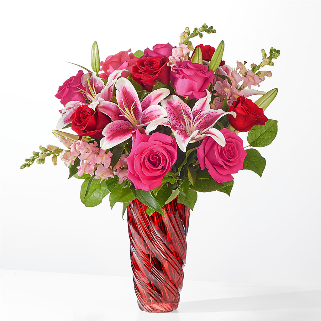 Always You Bouquet with Luxe Swirl Vase – Attitudes-n-designs, Houma LA