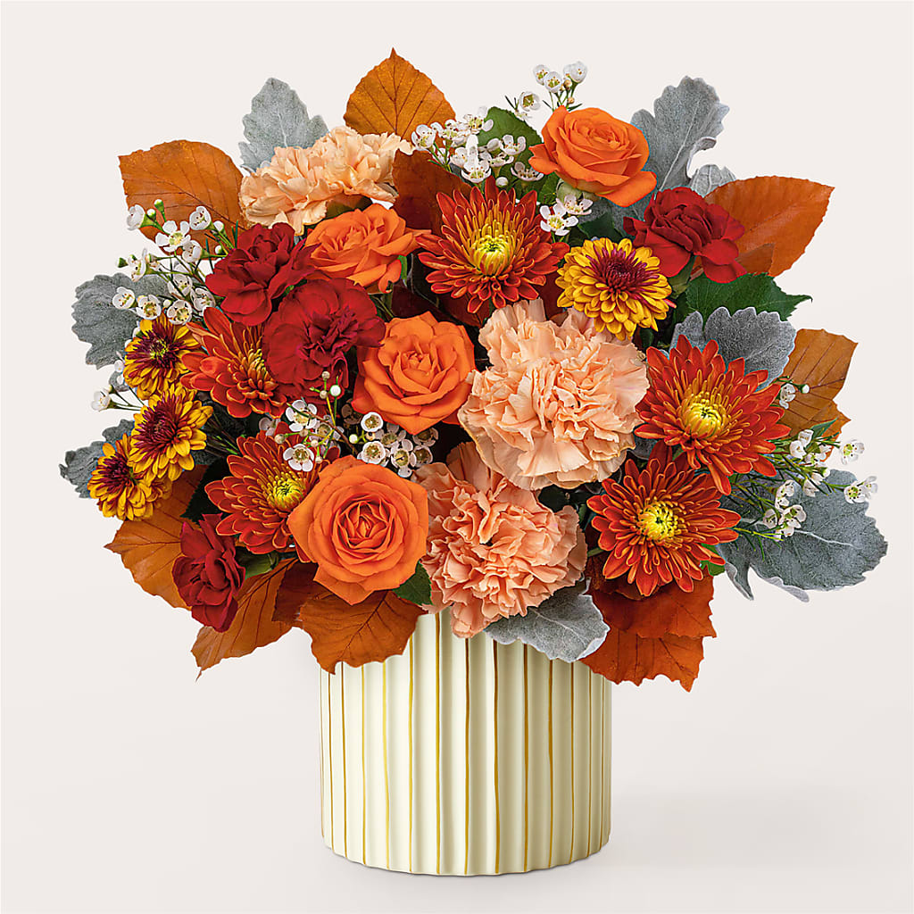 Merlot Bouquet with Ivory Vase – Attitudes-n-designs, Houma LA
