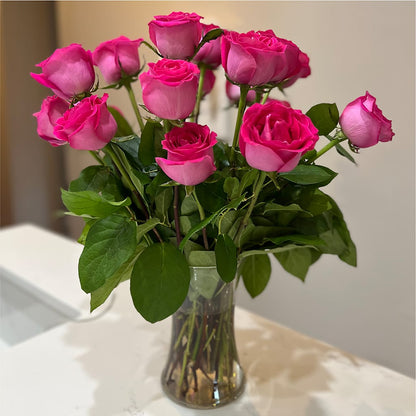 Long Stem Pink Rose Bouquet –  Attitudes-n-designs, Houma LA