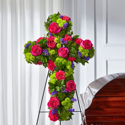 Tribute Rose Floral Cross –  Attitudes-n-designs, Houma LA