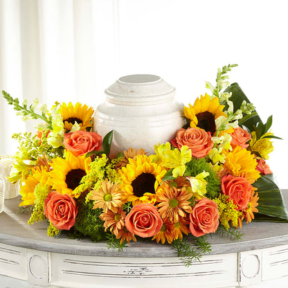 Faithful Sunflower Cremation Adornment –  Attitudes-n-designs, Houma LA