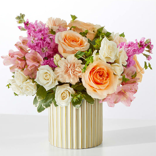 Paradise Bouquet with Ivory Vase –  Attitudes-n-designs, Houma LA