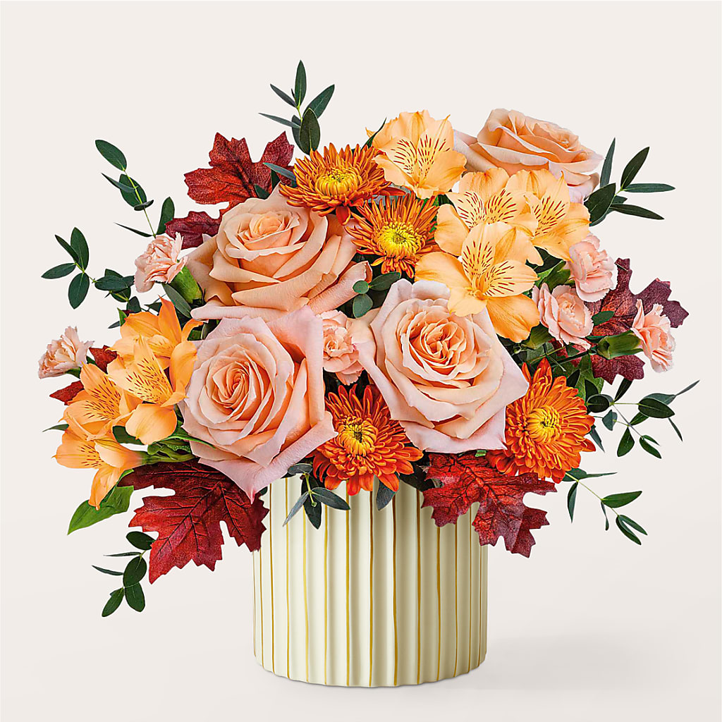 Spiced Latte Bouquet with Ivory Vase –  Attitudes-n-designs, Houma LA