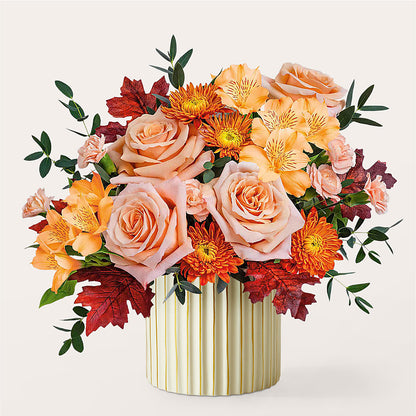 Spiced Latte Bouquet with Ivory Vase –  Attitudes-n-designs, Houma LA