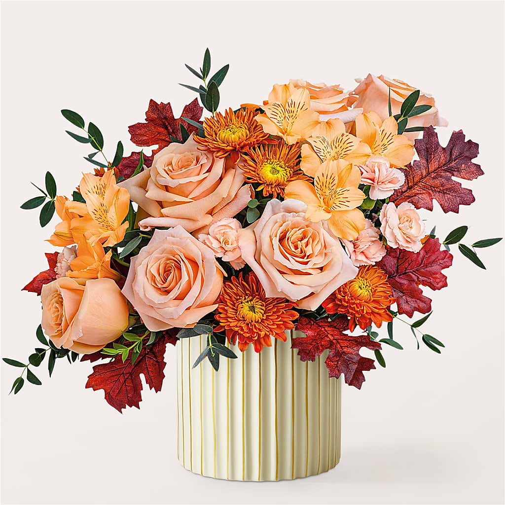 Spiced Latte Bouquet with Ivory Vase –  Attitudes-n-designs, Houma LA