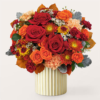 Merlot Bouquet with Ivory Vase –  Attitudes-n-designs, Houma LA