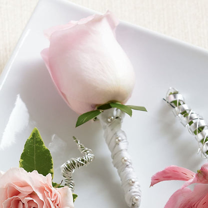 Pink Rose Boutonniere –  Attitudes-n-designs, Houma LA