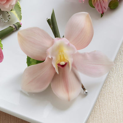 Pink Cymbidium Boutonniere –  Attitudes-n-designs, Houma LA