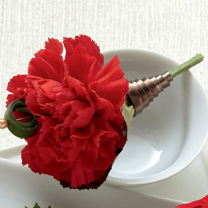 Red Carnation Boutonniere –  Attitudes-n-designs, Houma LA
