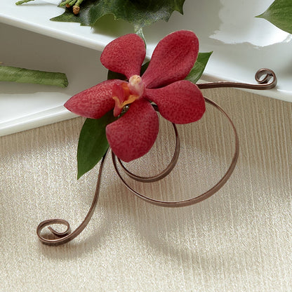 Red Mokara Boutonniere –  Attitudes-n-designs, Houma LA