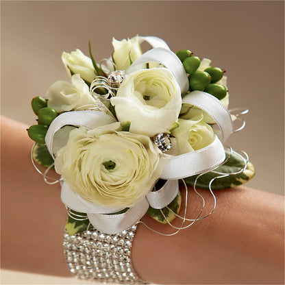 White Wedding Corsage –  Attitudes-n-designs, Houma LA